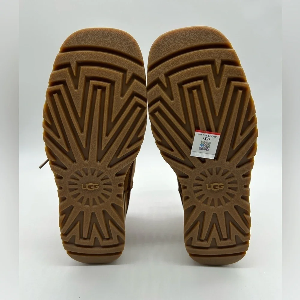 UGG Women’s Suede Platform Oxford Shoes – Chestnut Brown New Without Box Sz 12